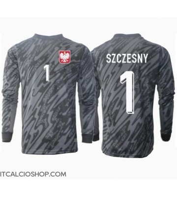 Polonia Wojciech Szczesny #1 Portiere Seconda Maglia Europei 2024 Manica Lunga